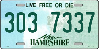 NH license plate 3037337