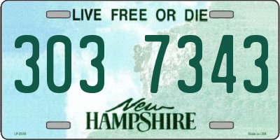 NH license plate 3037343