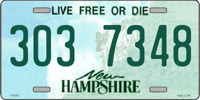 NH license plate 3037348