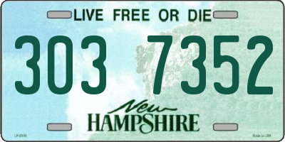 NH license plate 3037352