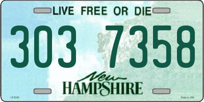 NH license plate 3037358