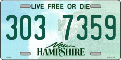 NH license plate 3037359