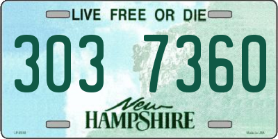 NH license plate 3037360