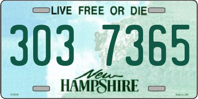 NH license plate 3037365