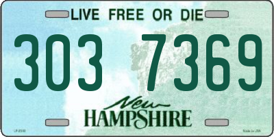 NH license plate 3037369