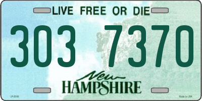 NH license plate 3037370