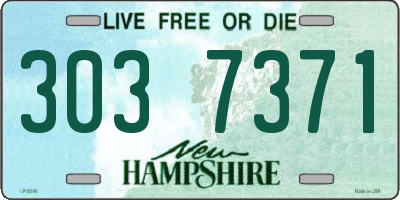 NH license plate 3037371