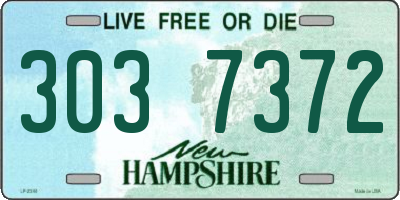 NH license plate 3037372