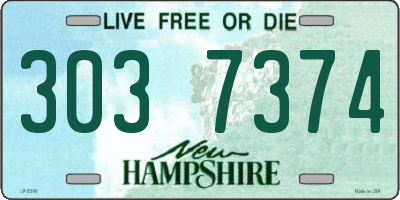 NH license plate 3037374