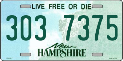 NH license plate 3037375