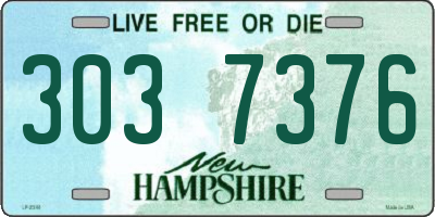 NH license plate 3037376
