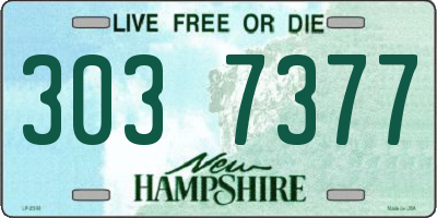 NH license plate 3037377