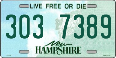 NH license plate 3037389