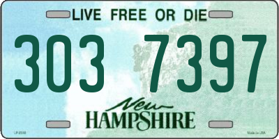 NH license plate 3037397