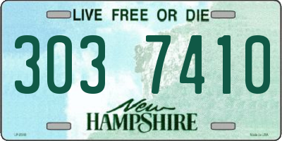 NH license plate 3037410