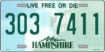 NH license plate 3037411