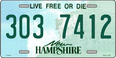 NH license plate 3037412
