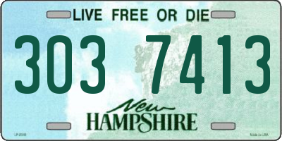 NH license plate 3037413