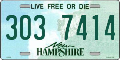 NH license plate 3037414