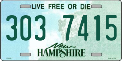 NH license plate 3037415