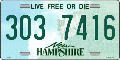 NH license plate 3037416