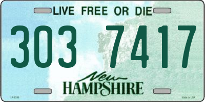 NH license plate 3037417
