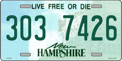 NH license plate 3037426
