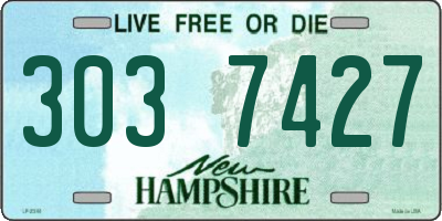 NH license plate 3037427