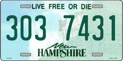 NH license plate 3037431