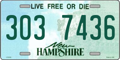 NH license plate 3037436