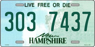 NH license plate 3037437