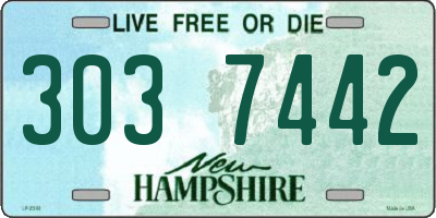 NH license plate 3037442
