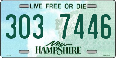 NH license plate 3037446