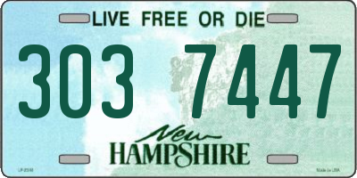 NH license plate 3037447