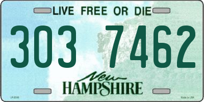 NH license plate 3037462
