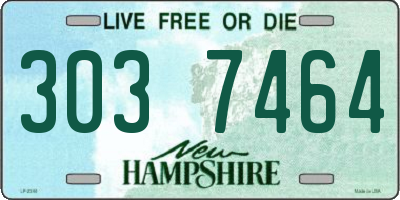 NH license plate 3037464
