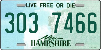 NH license plate 3037466