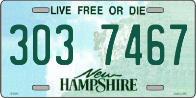 NH license plate 3037467