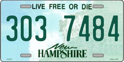 NH license plate 3037484