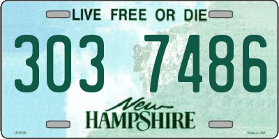 NH license plate 3037486
