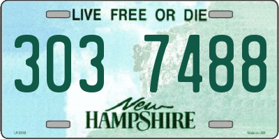 NH license plate 3037488