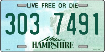 NH license plate 3037491