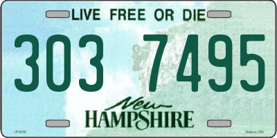 NH license plate 3037495