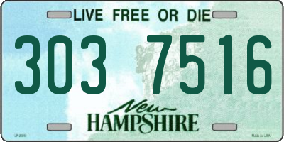 NH license plate 3037516
