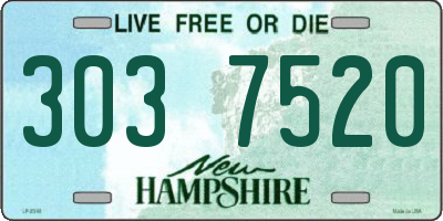 NH license plate 3037520