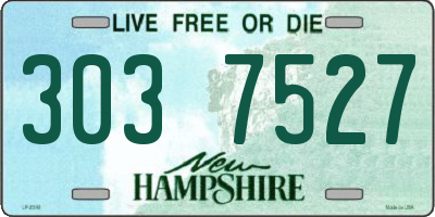 NH license plate 3037527