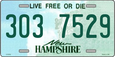 NH license plate 3037529