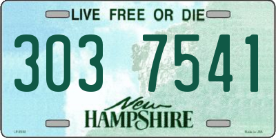 NH license plate 3037541
