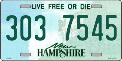 NH license plate 3037545