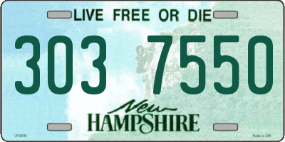 NH license plate 3037550